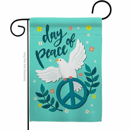 PATIO TRASERO 13 x 18.5 in. Day of Peace Sweet Life Earth Double-Sided Decorative Vertical Garden Flags - PA3916596